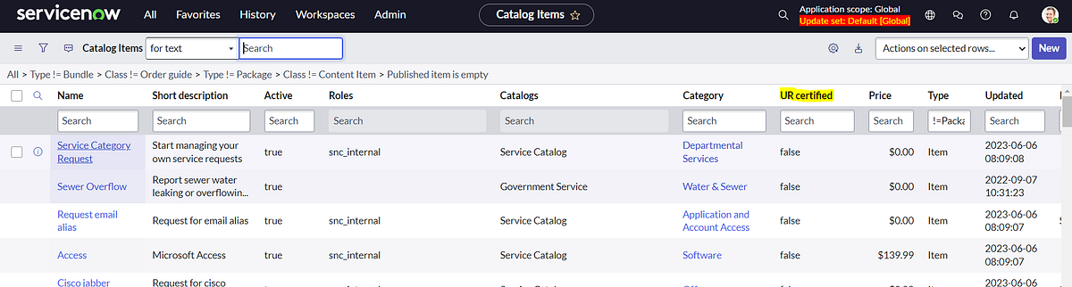 Creating Universal Requests for existing Catalog Items and Record ...