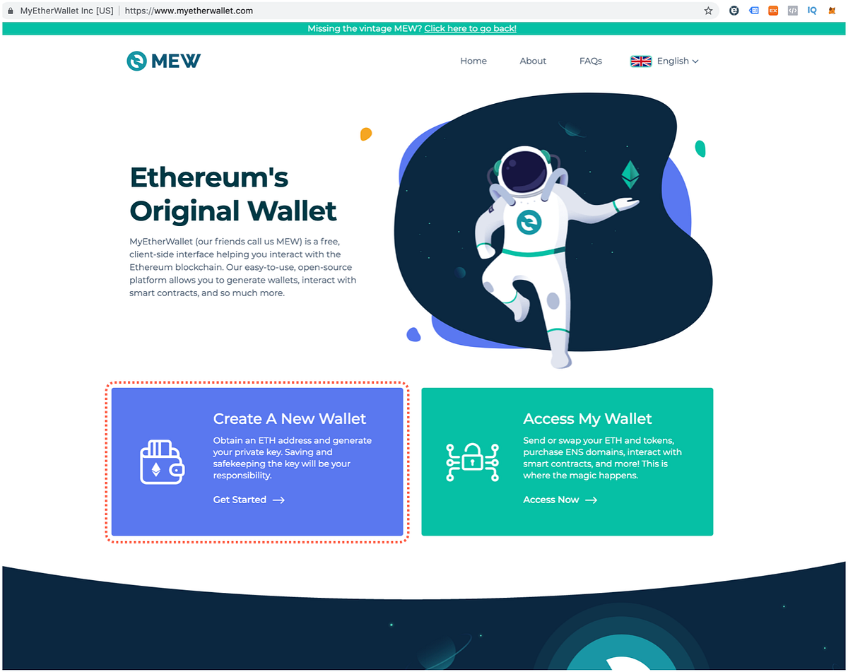 How to create MyEtherWallet Ethereum Wallet | by BOSagora | BOSagora |  Medium