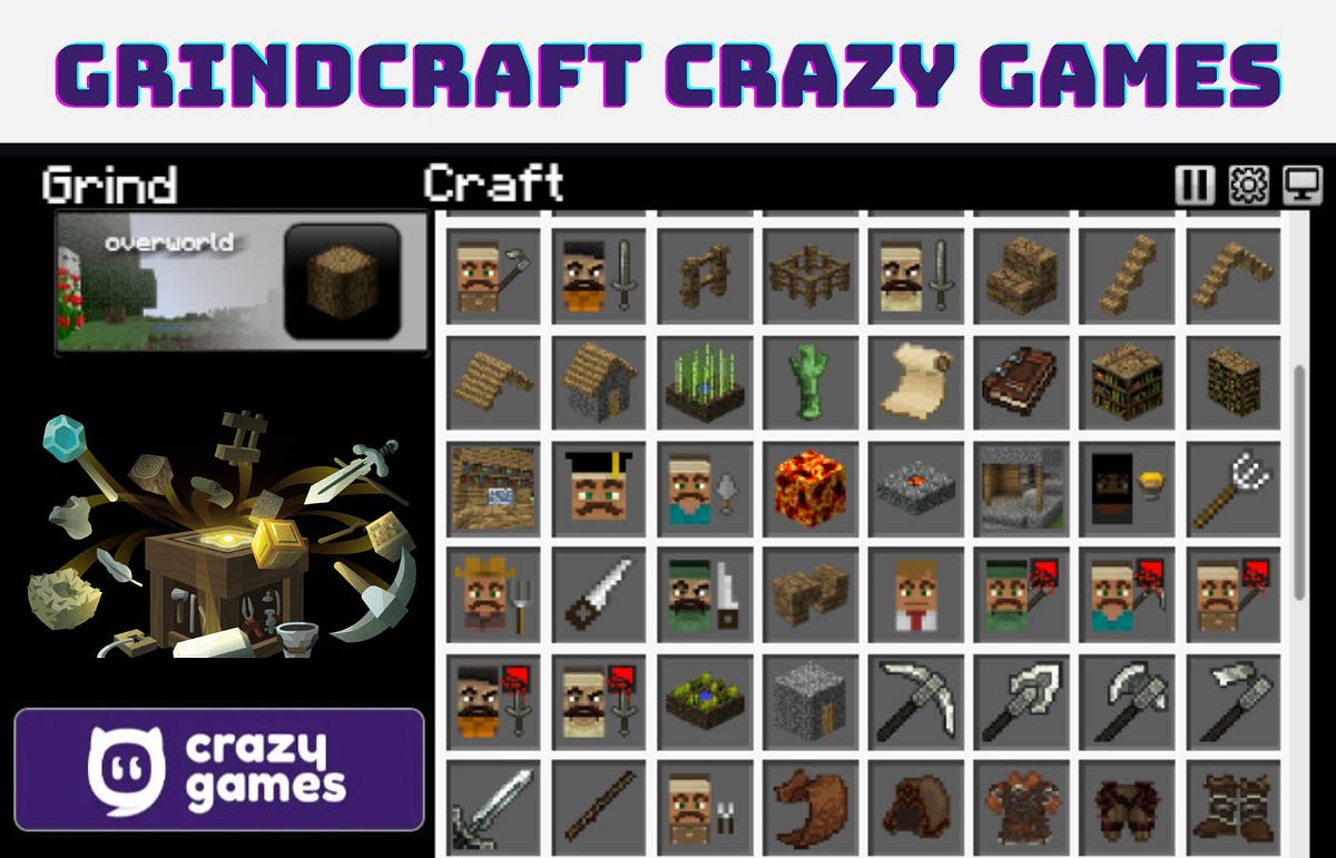Play GrindCraft Crazy Games  Grindcraft Online - Grindcraft - Medium