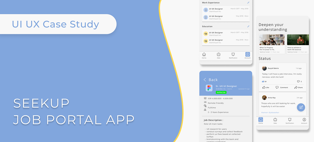 UI UX Case Study: SeekUp Job Vacancy App | by Sani Budiawan | Medium