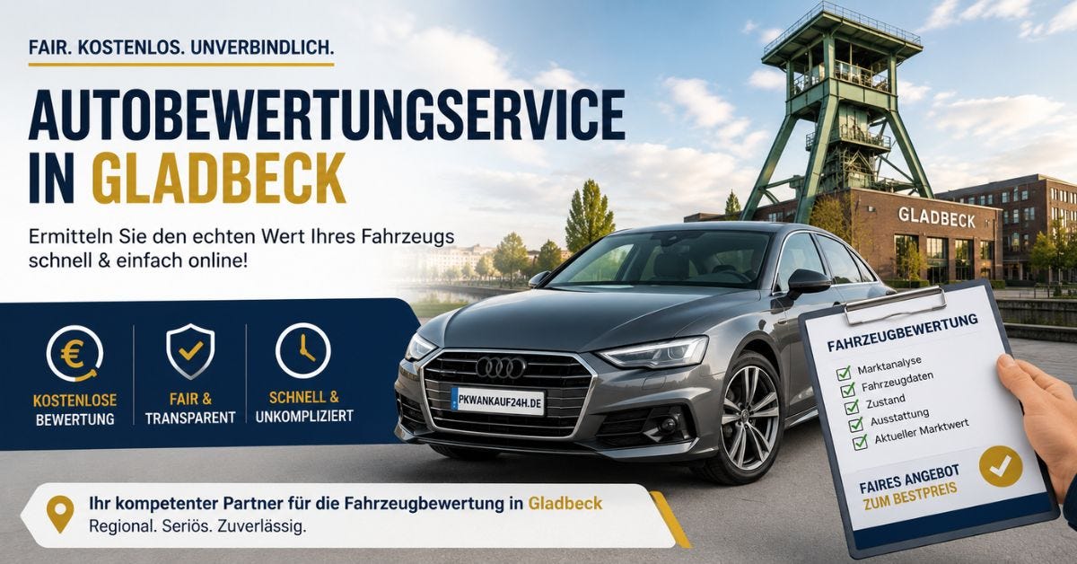 Autobewertungsservice in Gladbeck: Den aktuellen Fahrzeugwert kostenlos ermitteln