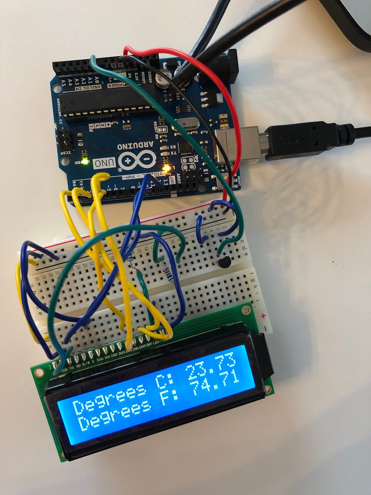 LCD with TMP36 sensor. My midterm project is using the LCD in… | by ...
