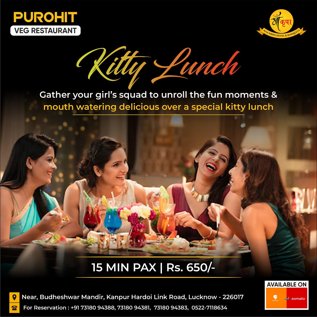 Kitty Party maakripahotel Purohit Pure Veg Restaurant Maa Kripa