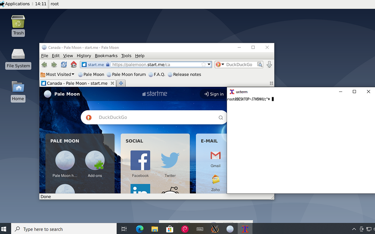 WSL gui applications, using X11. X11 can be used to run and create GUI