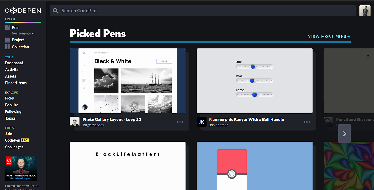 How to use CodePen components inside your webpage? | by Shahsama | Medium