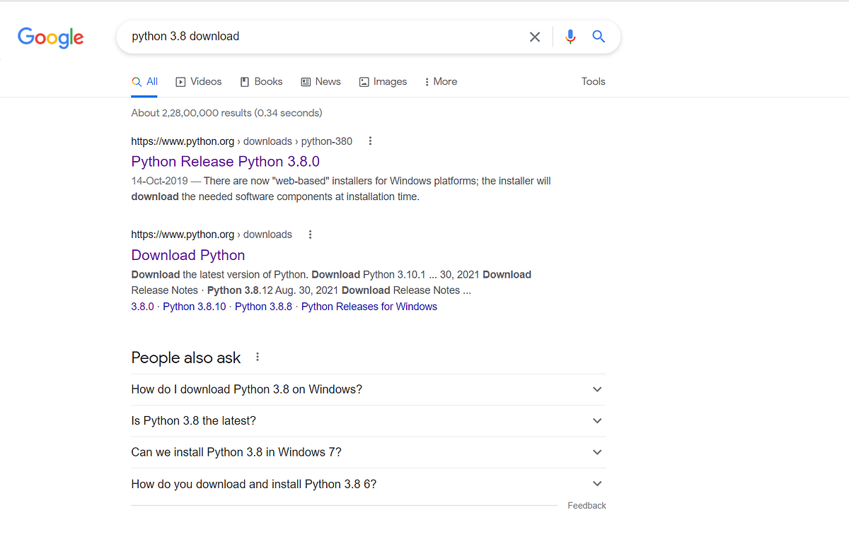 How to install Python 3.8 in Laptop | by Pvvishe | Medium