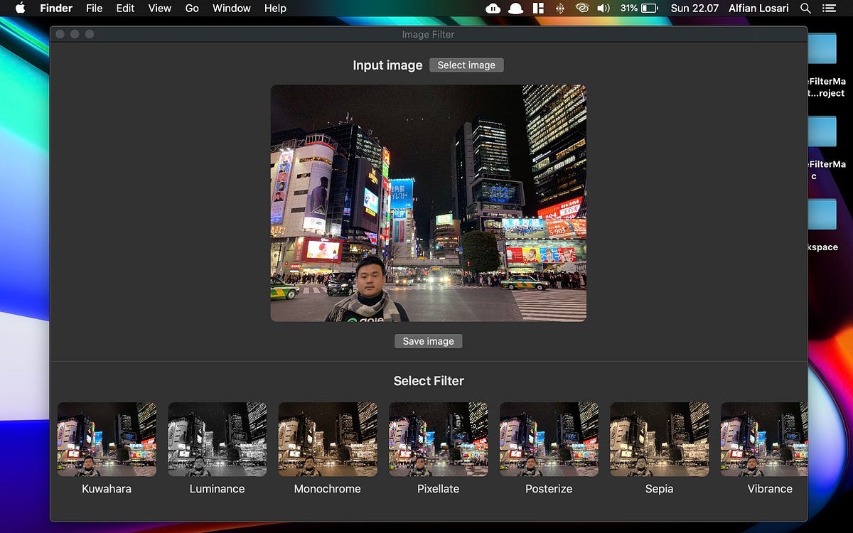 Building Image Filter macOS app with SwiftUI by Alfian Losari The