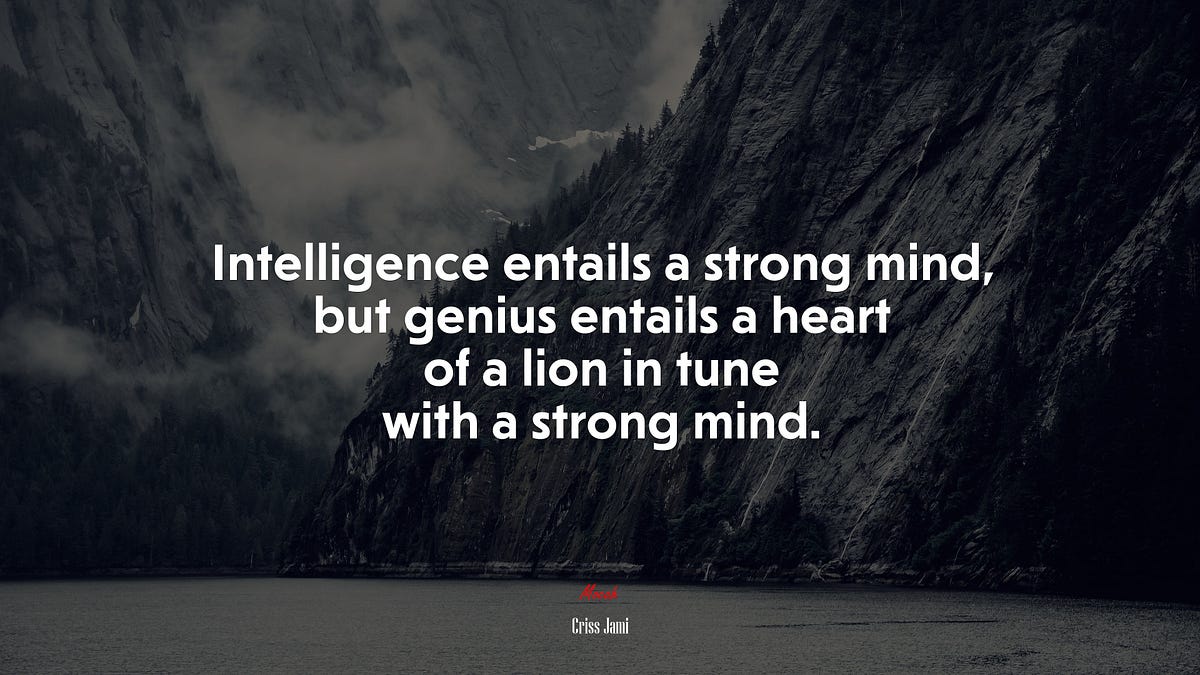 What is the difference between Genius and Intelligence? by