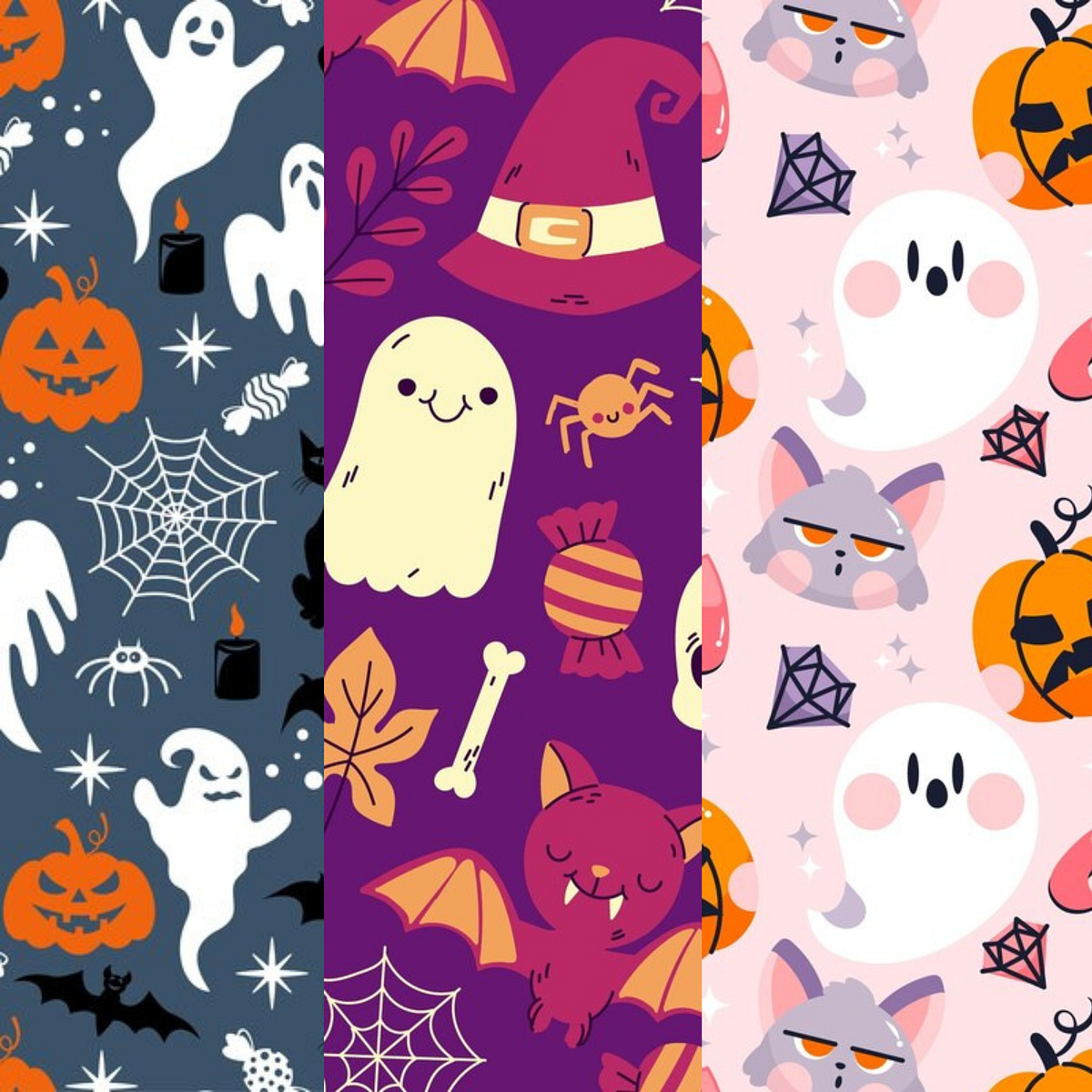 21 Magical Halloween Seamless Patterns Images Bundle — Printable ...