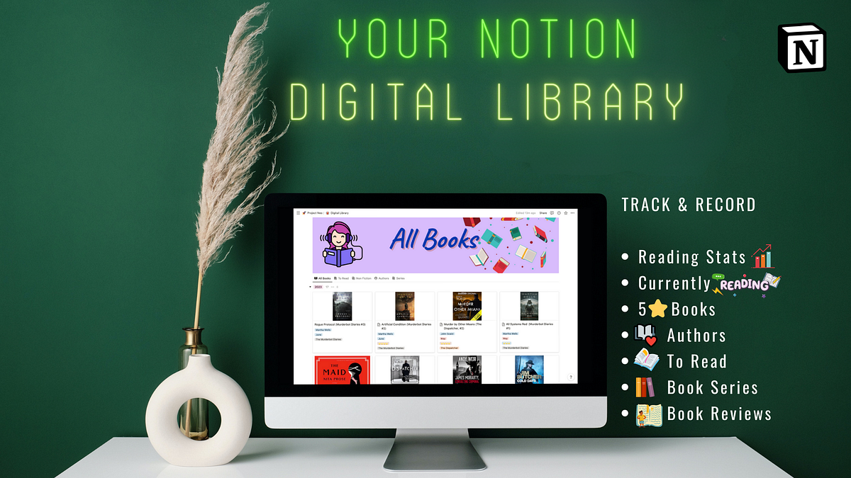 Your Notion Digital Library A Minimalist Book Tracker by Vinit Nair