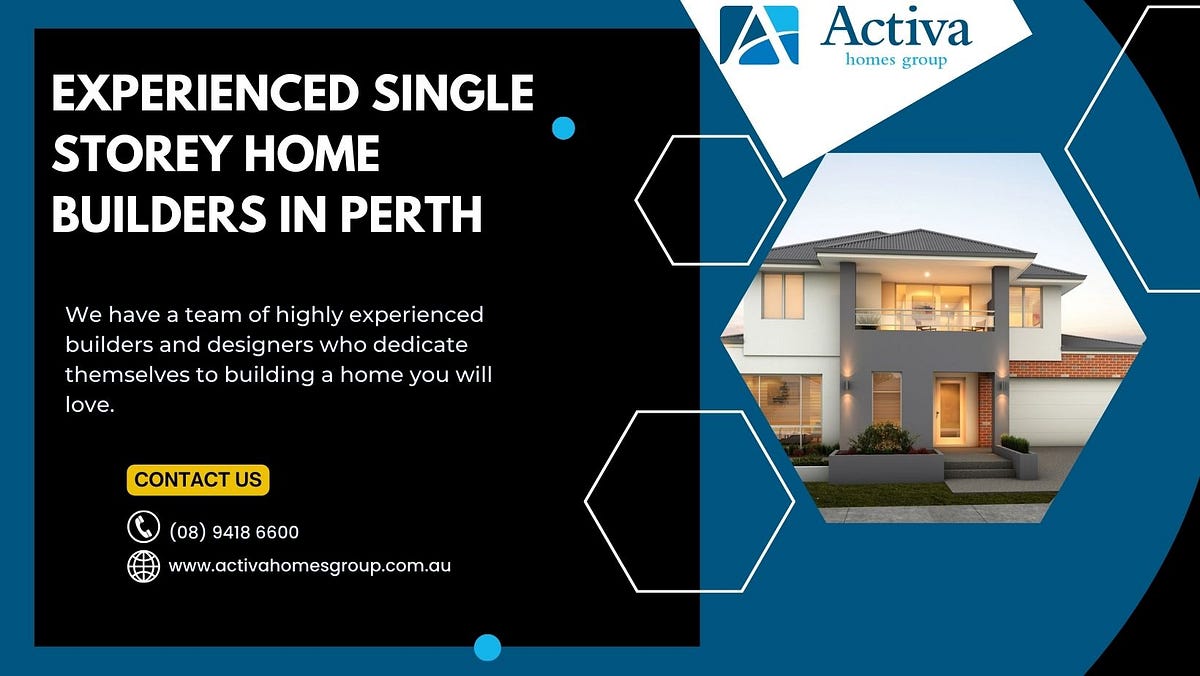 Single story home builders Perth Activa Homes Group is an awardwinning single storey home