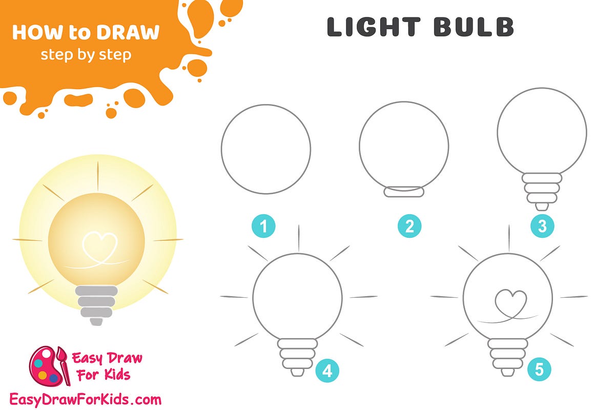 How to Draw a Light Bulb Step by Step A Beginner’s Guide by Easy Draw