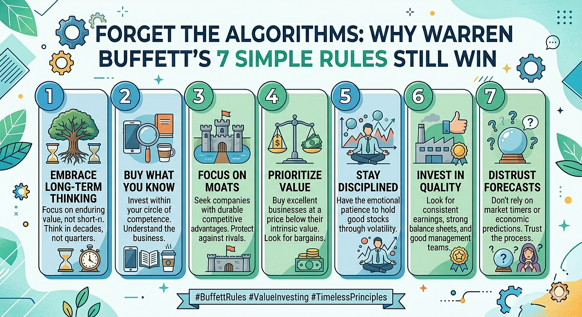 Forget the Algorithms: Why Warren Buffett’s 7 Simple Rules Still Win