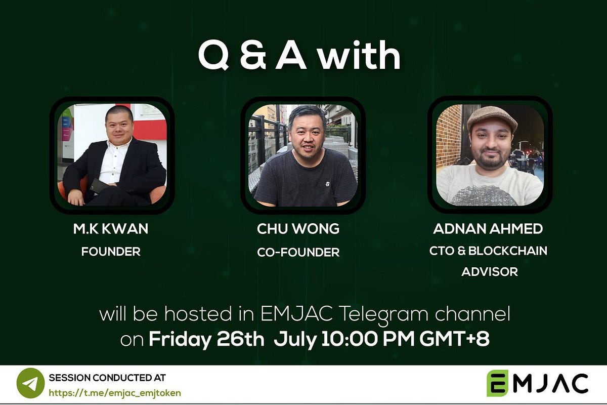 EMJAC Telegram AMA-Session. We held the AMA-session, where our team ...