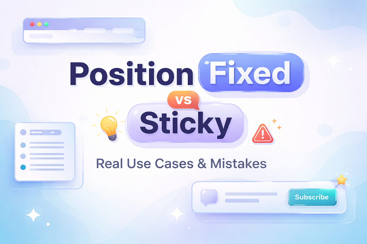 Position Fixed vs Sticky: Real Use Cases & Mistakes | Medium