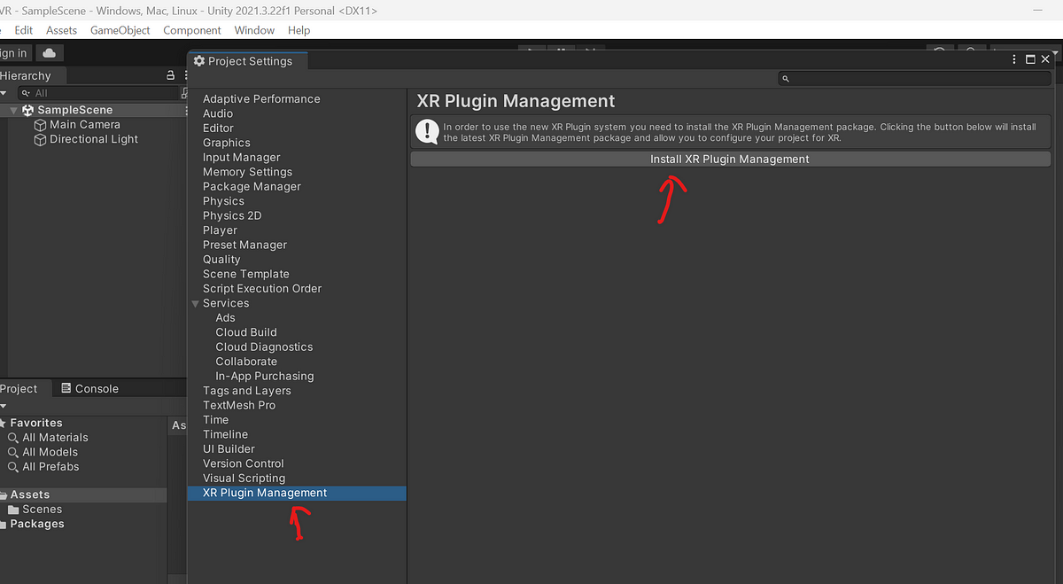 Configuring your Unity Project for VR - Nihaan Ali - Medium