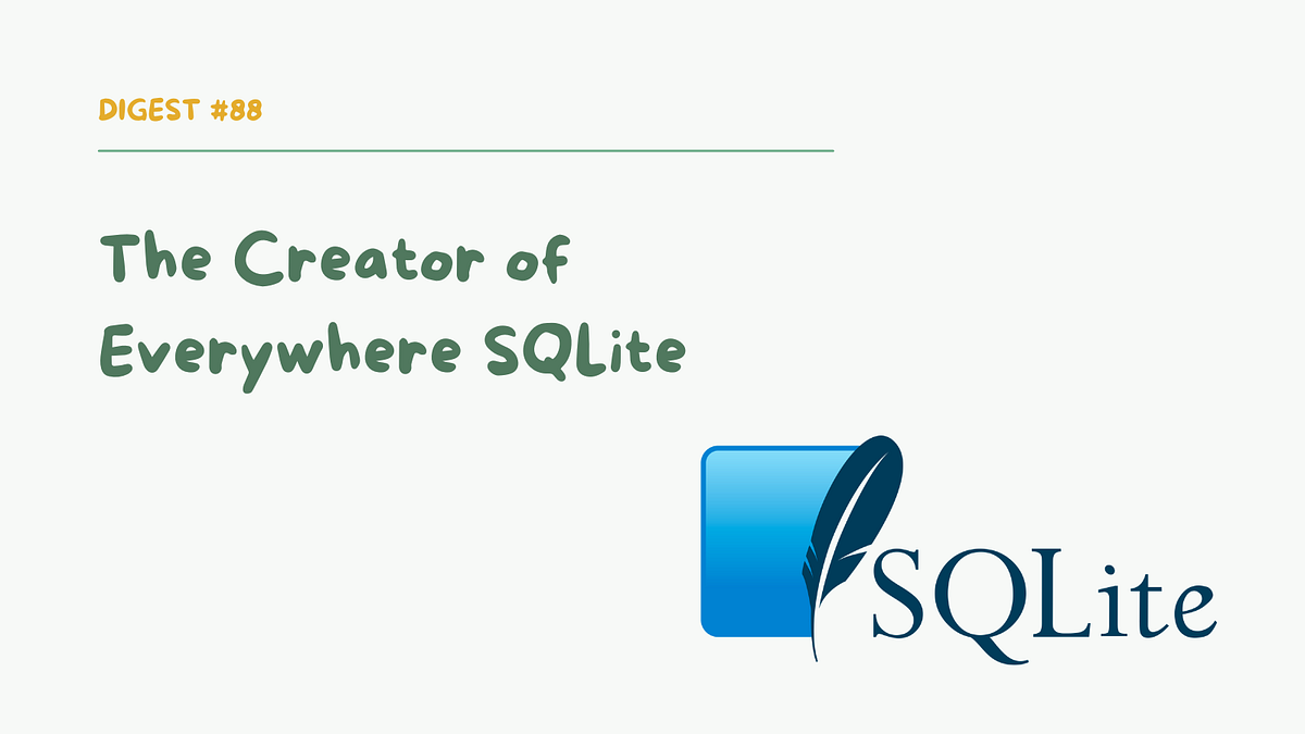 DevOps Bulletin #88: The Creator of Everywhere SQLite | by Mohamed ...
