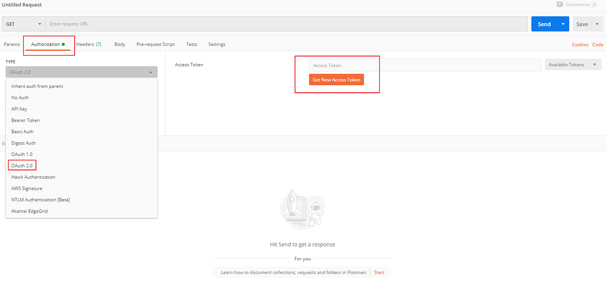 Postman 取得 GCP OAuth Token. 點選 Authorization 選擇 Oauth 2.0 後點選 Get… | by ...