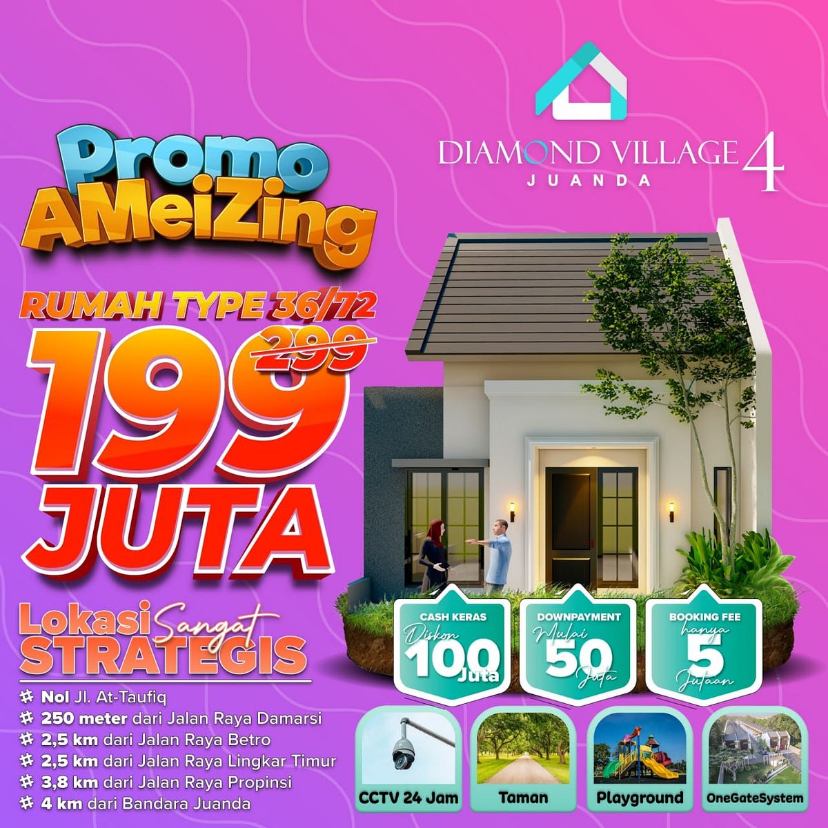 Rumah Minimalis Harga 200 Jutaan. 🔊 NEW LAUNCHING 🔊 DIAMOND VILLAGE