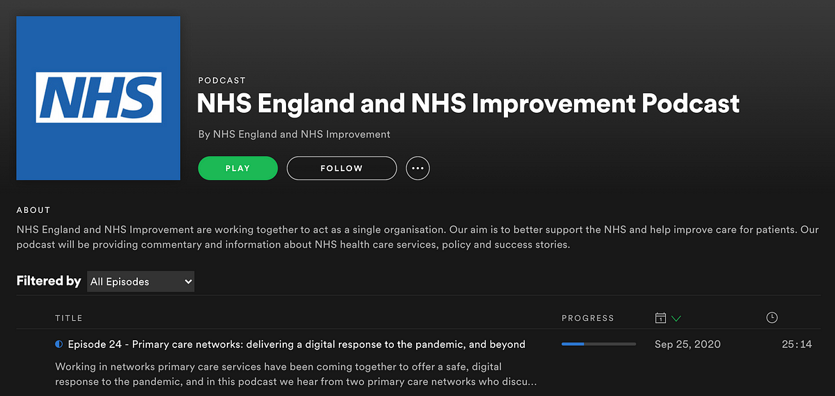 Critical analysis of the NHS England and Improvement podcast | by