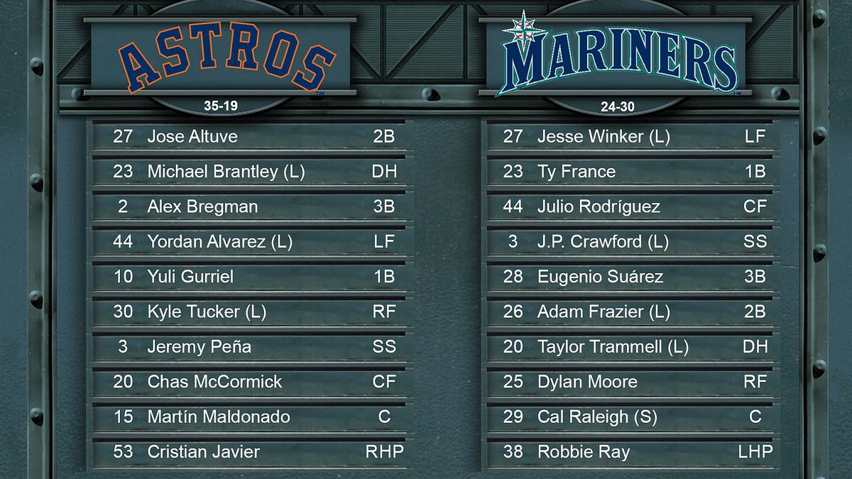 Mariners GameDay — June 6 at Houston by Mariners PR From the Corner