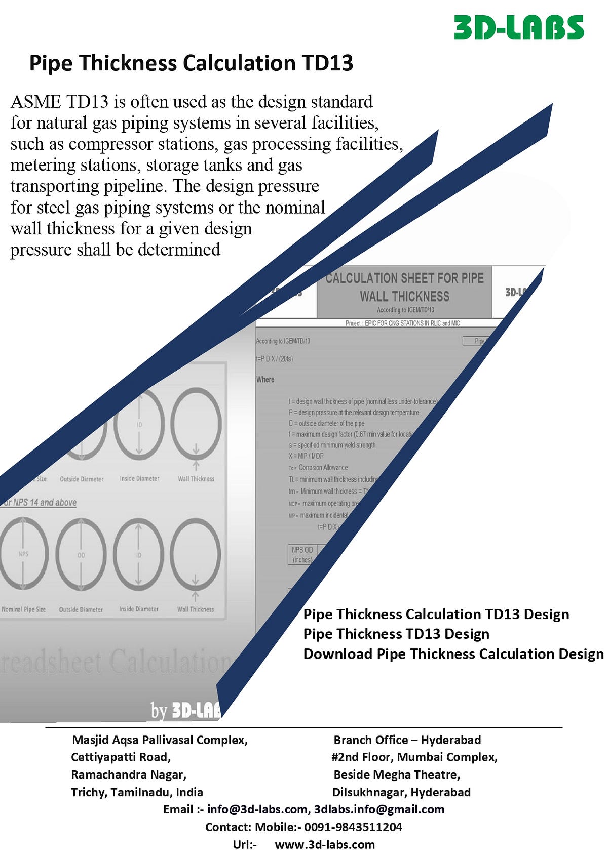 pipe thickness calculation TD13 design