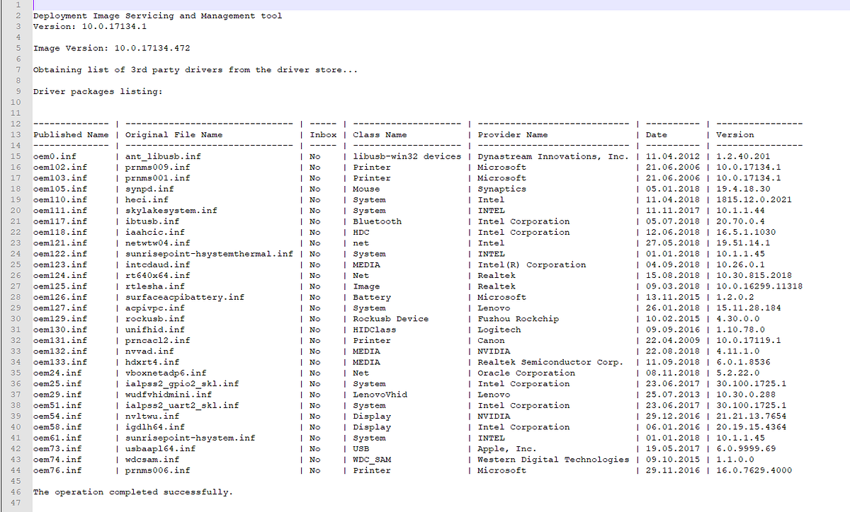 Clean FileRepository Folder in DriverStore (Windows 10) by Maciej