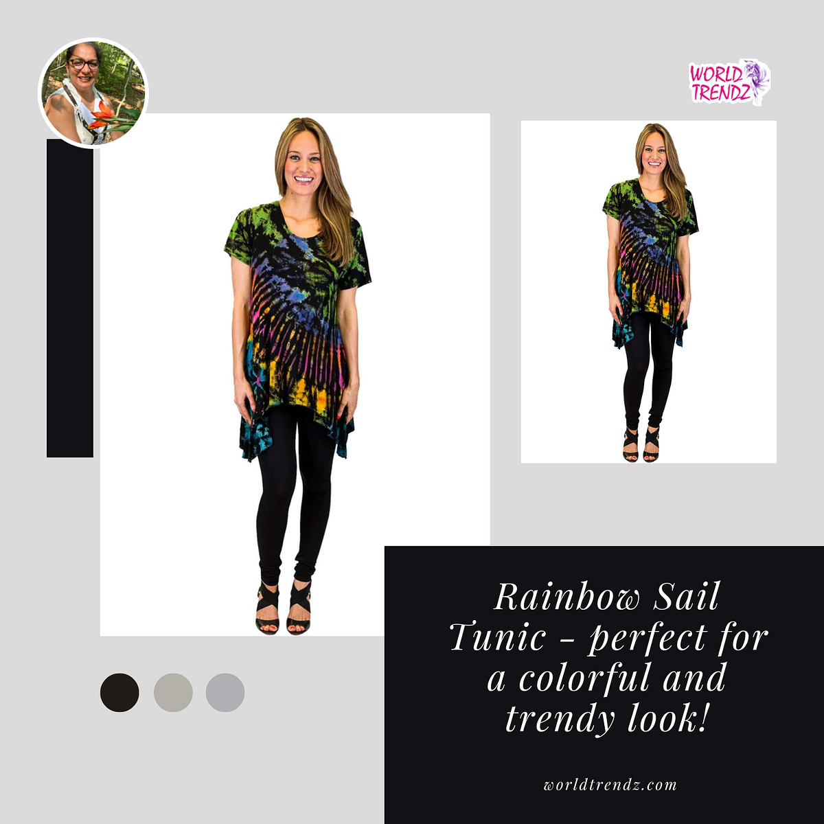 Side Tie Waist Tunic - Sunburst Petal