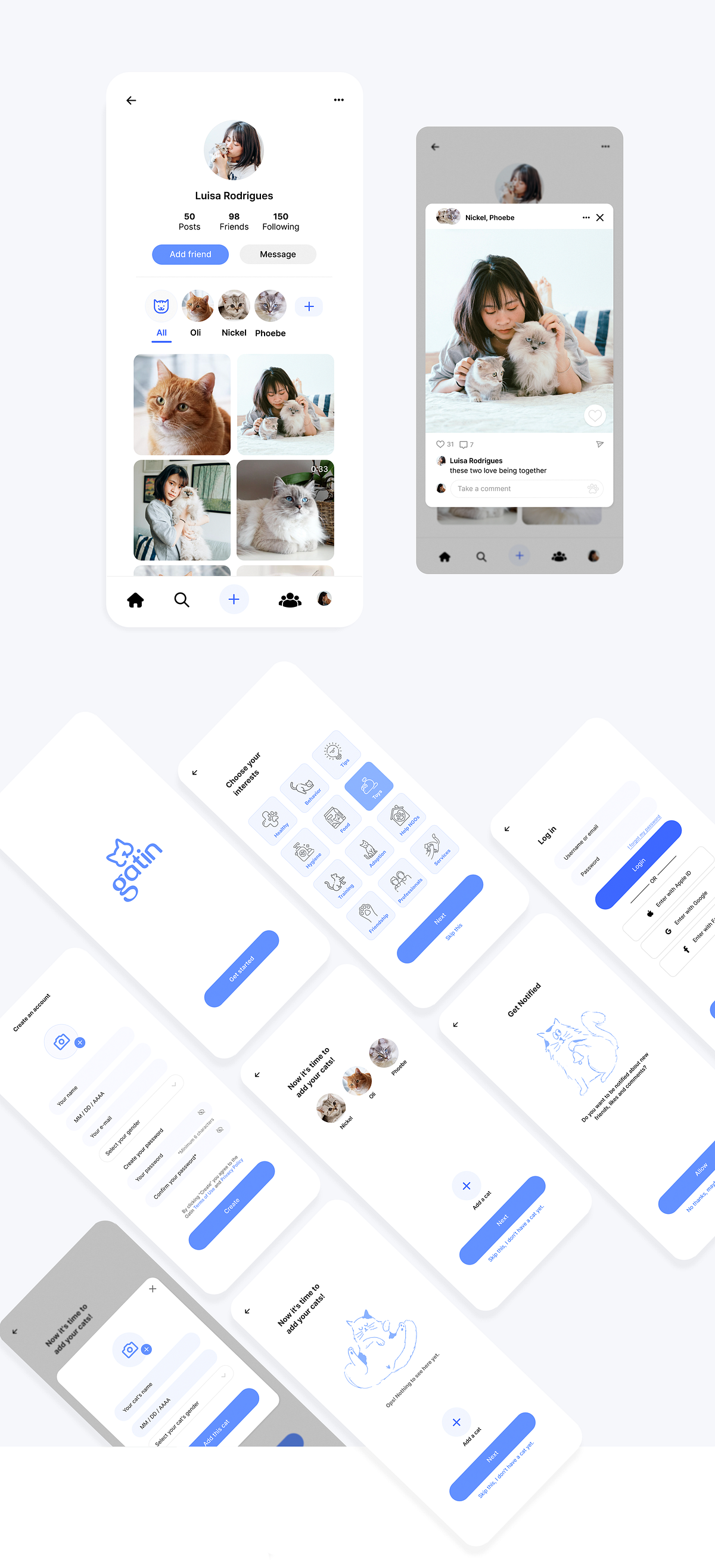 Gatin — My first UI/UX Design case study by Stephani Heuczuk Jun