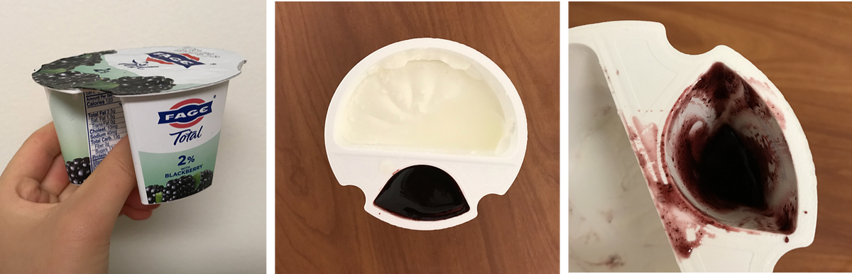 Everydy UI — “Split” Yogurt Cups. The U.S. yogurt industry experienced…, by Molly Kim