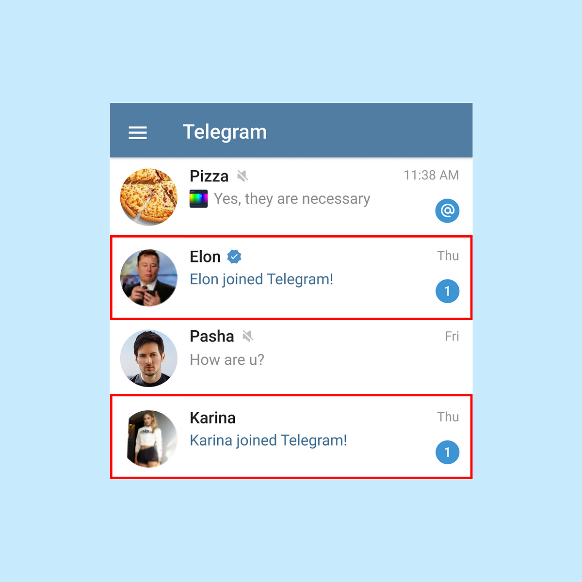UX case study: trying to solve “contact joined telegram” chat feature ...