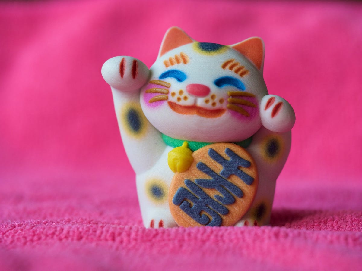 [定休日以外毎日出荷中] 特別価格☆【原画】『ガラクタ猫（改）』（パステル画猫招き猫） 絵画