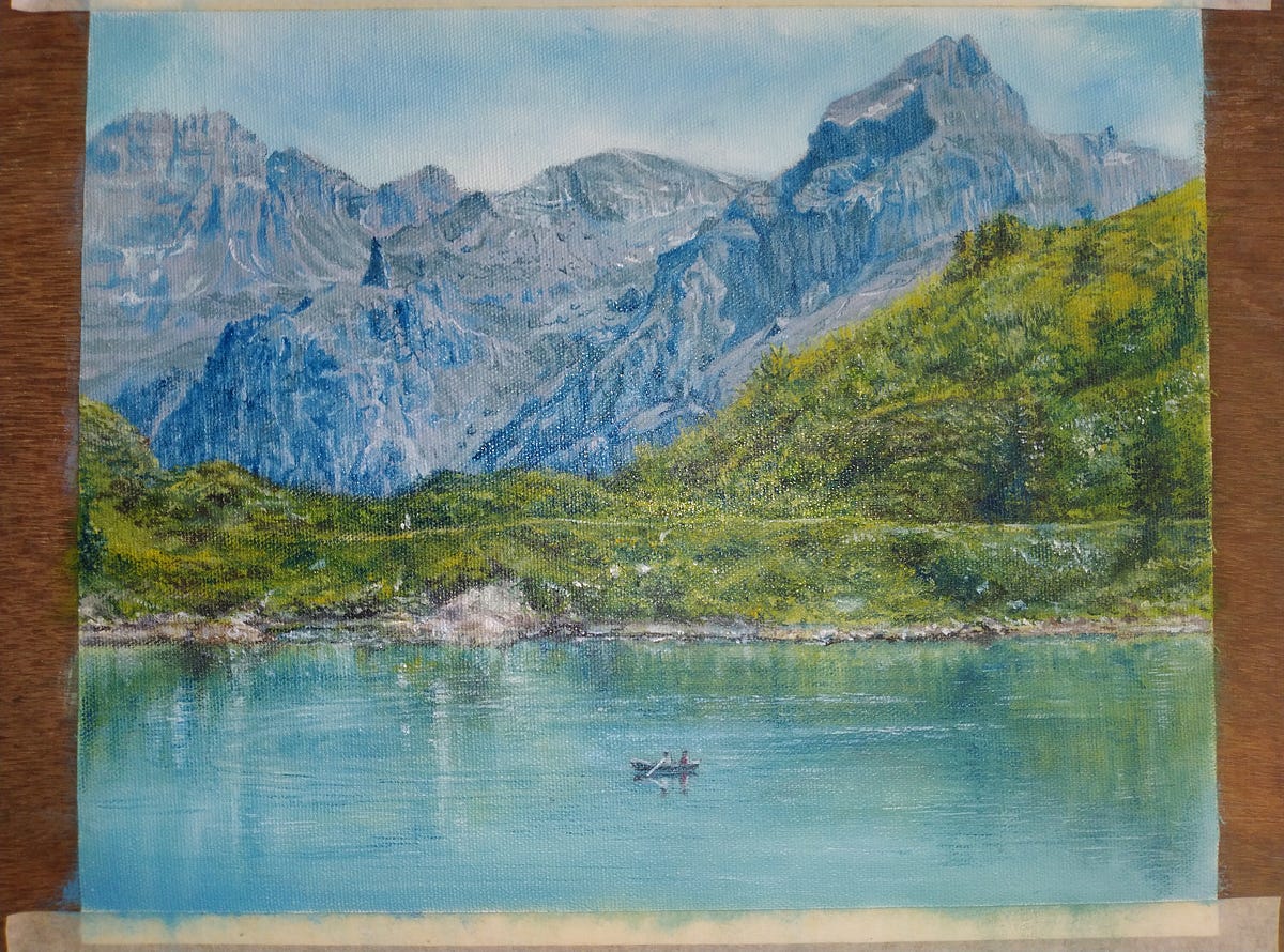 Easy landscape oil painting stepbystep tutorial part 2 by Manoj