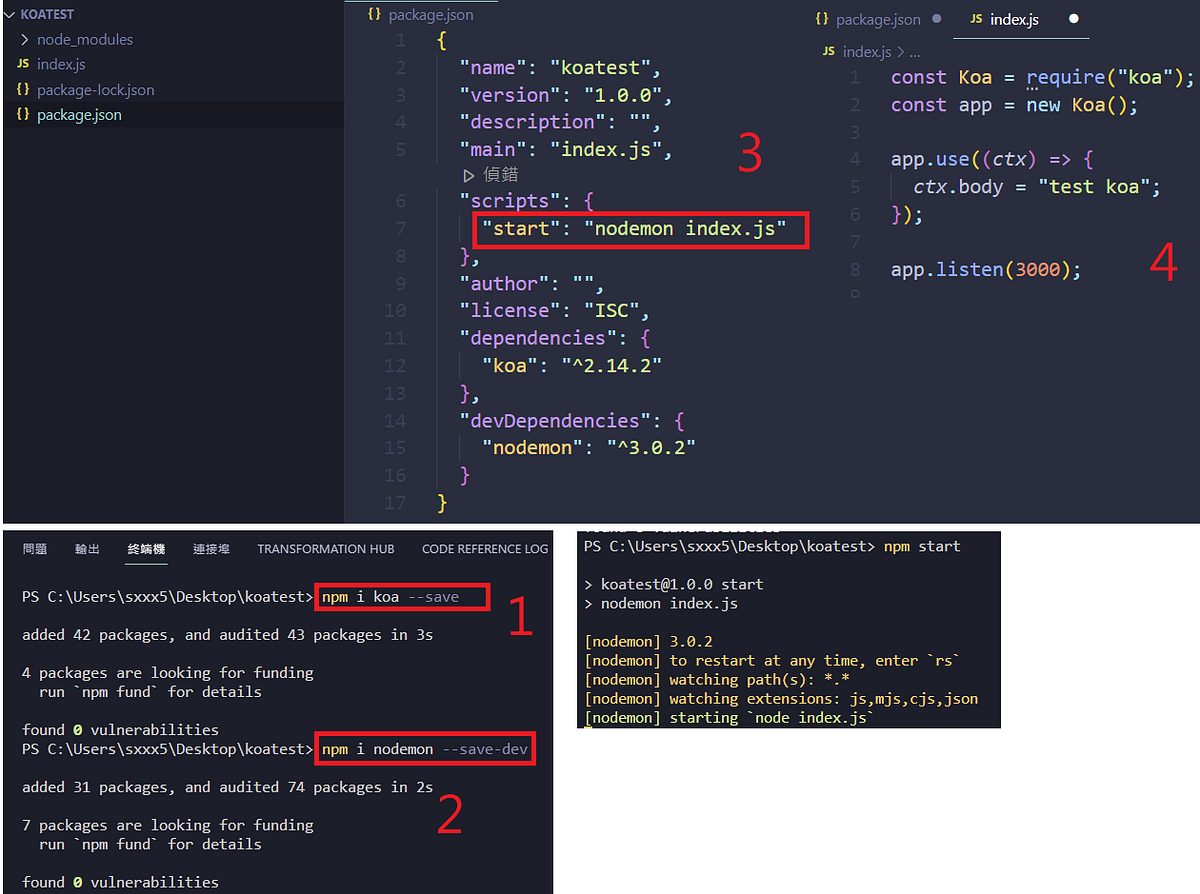 初入koa.js 第一篇 快速入門 jack hou Medium