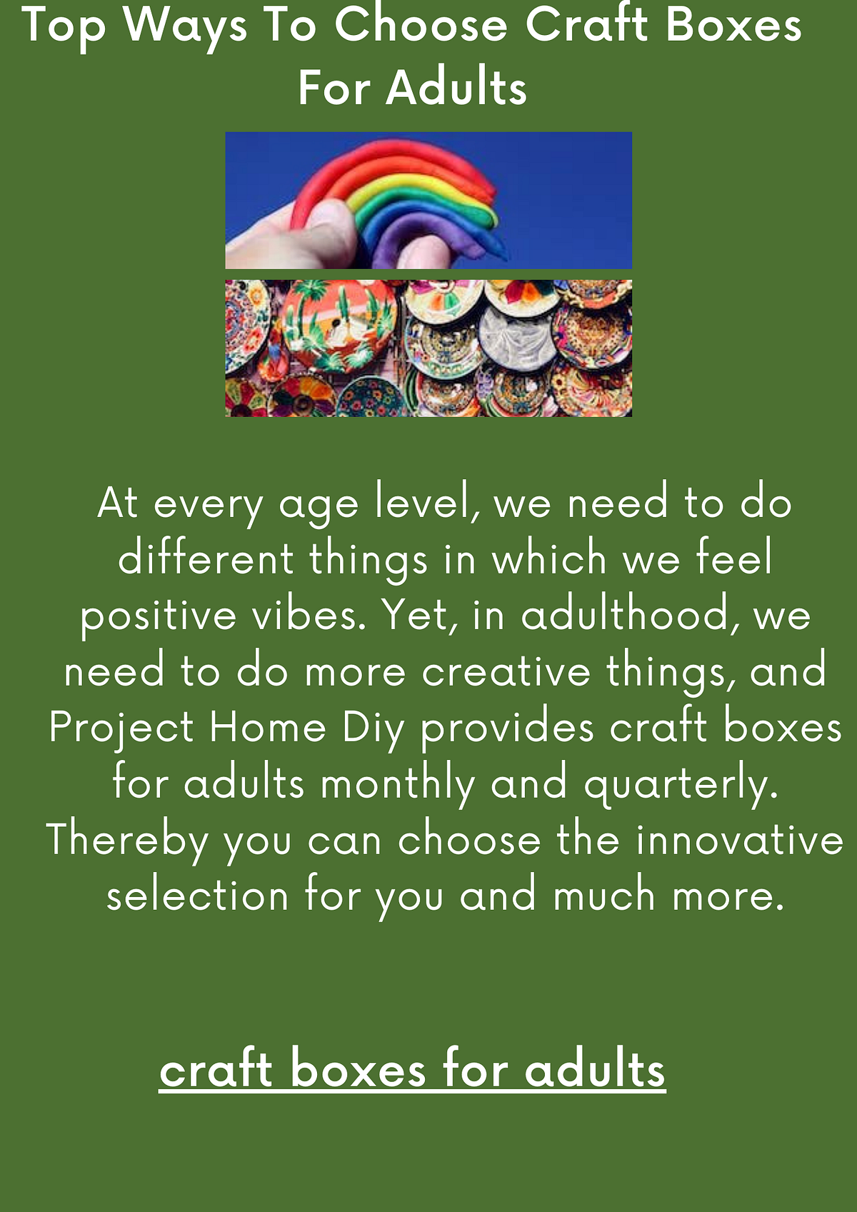 Top Ways To Choose Craft Boxes For Adults Project Homediy Medium