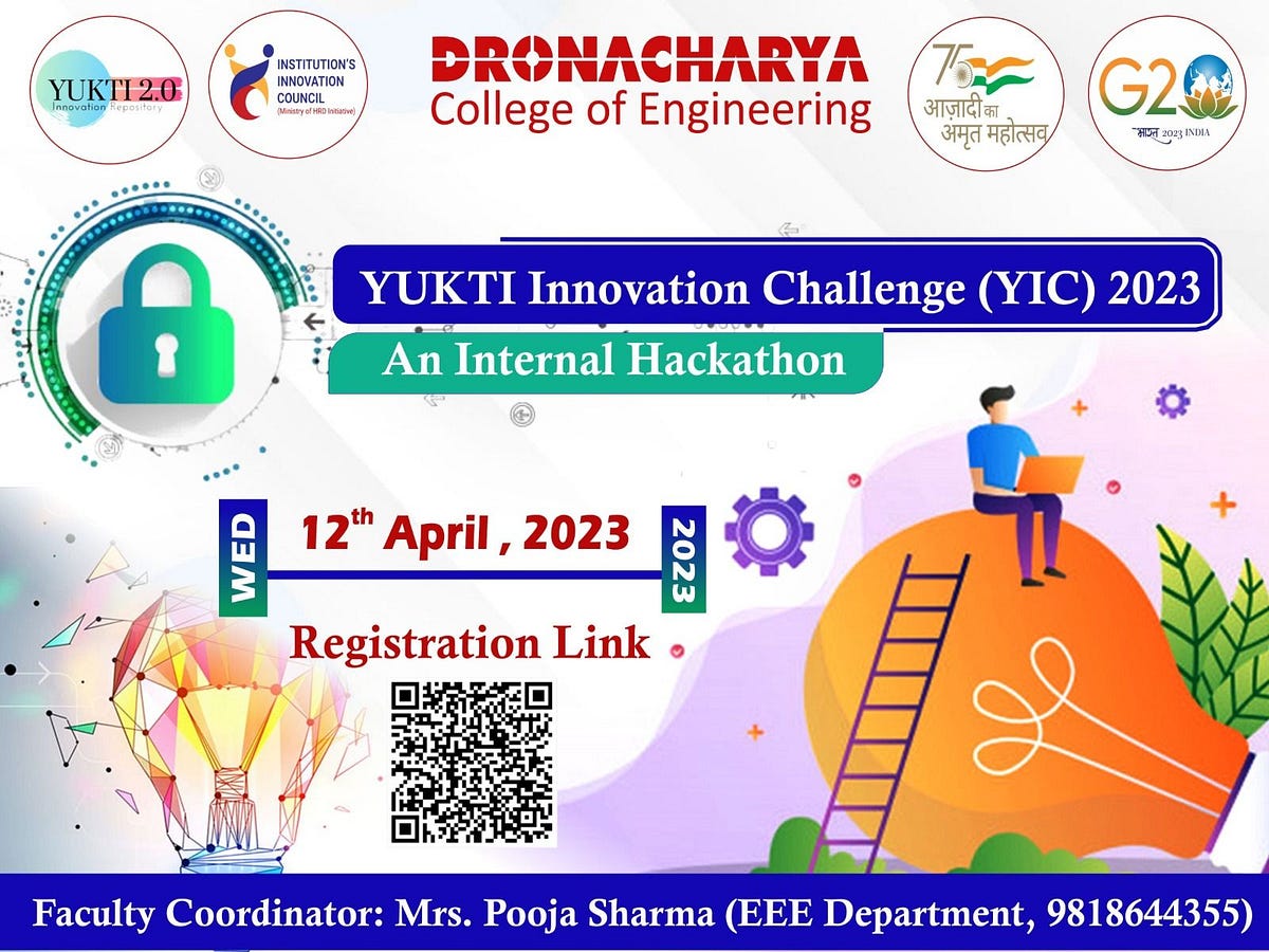 YUKTI Innovation Challenge(YIC) 2023 Dronacharya Dce Medium