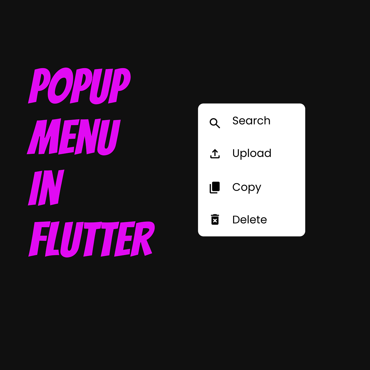 Popup menu in Detail | Flutter. Hello readers 👋, Writing something ...