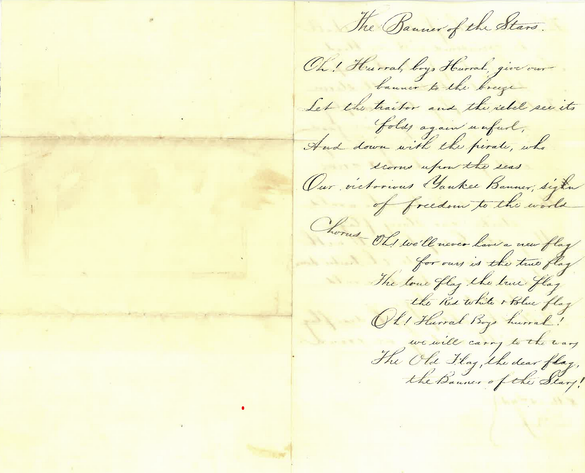 I uncovered a first draft of a Civil War ballad never heard before ...