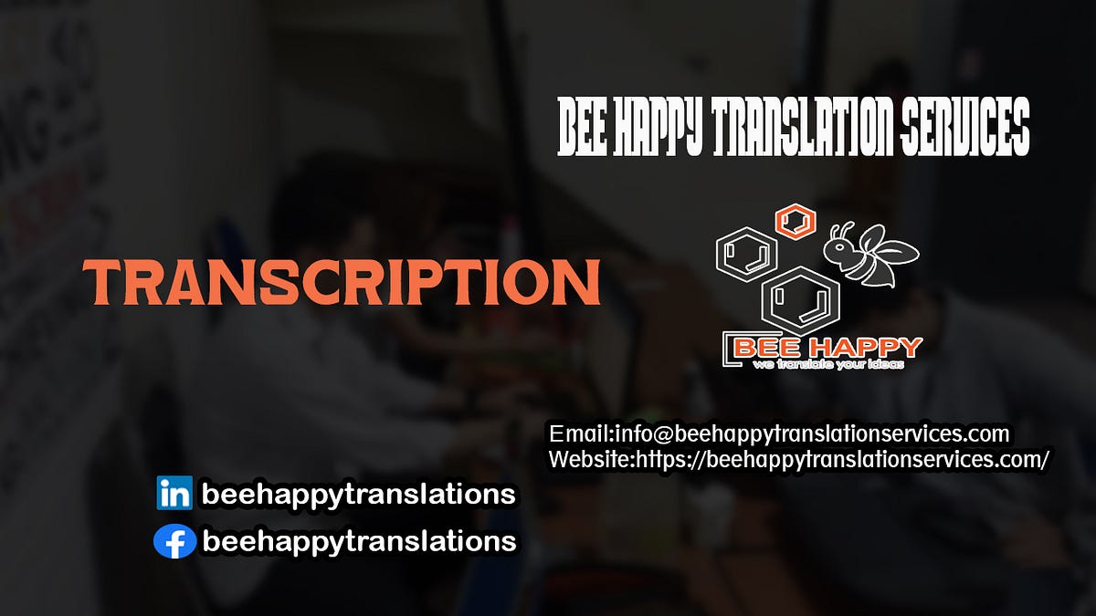 Financial Transcription Services Agency Bee Happy By