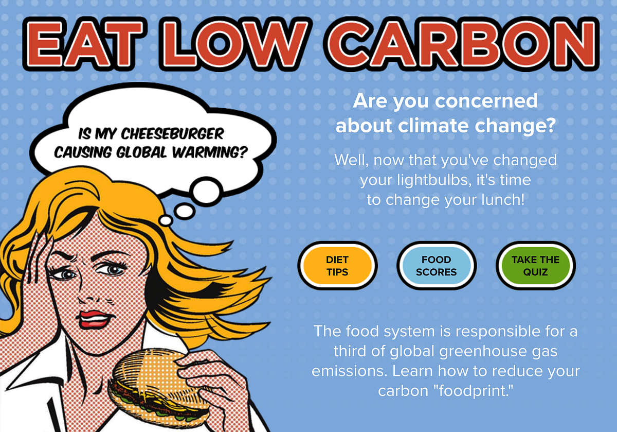 Eat Low Carbon. Resource about sustainable eating by Jeffrey Chou Sustainable Everday Medium