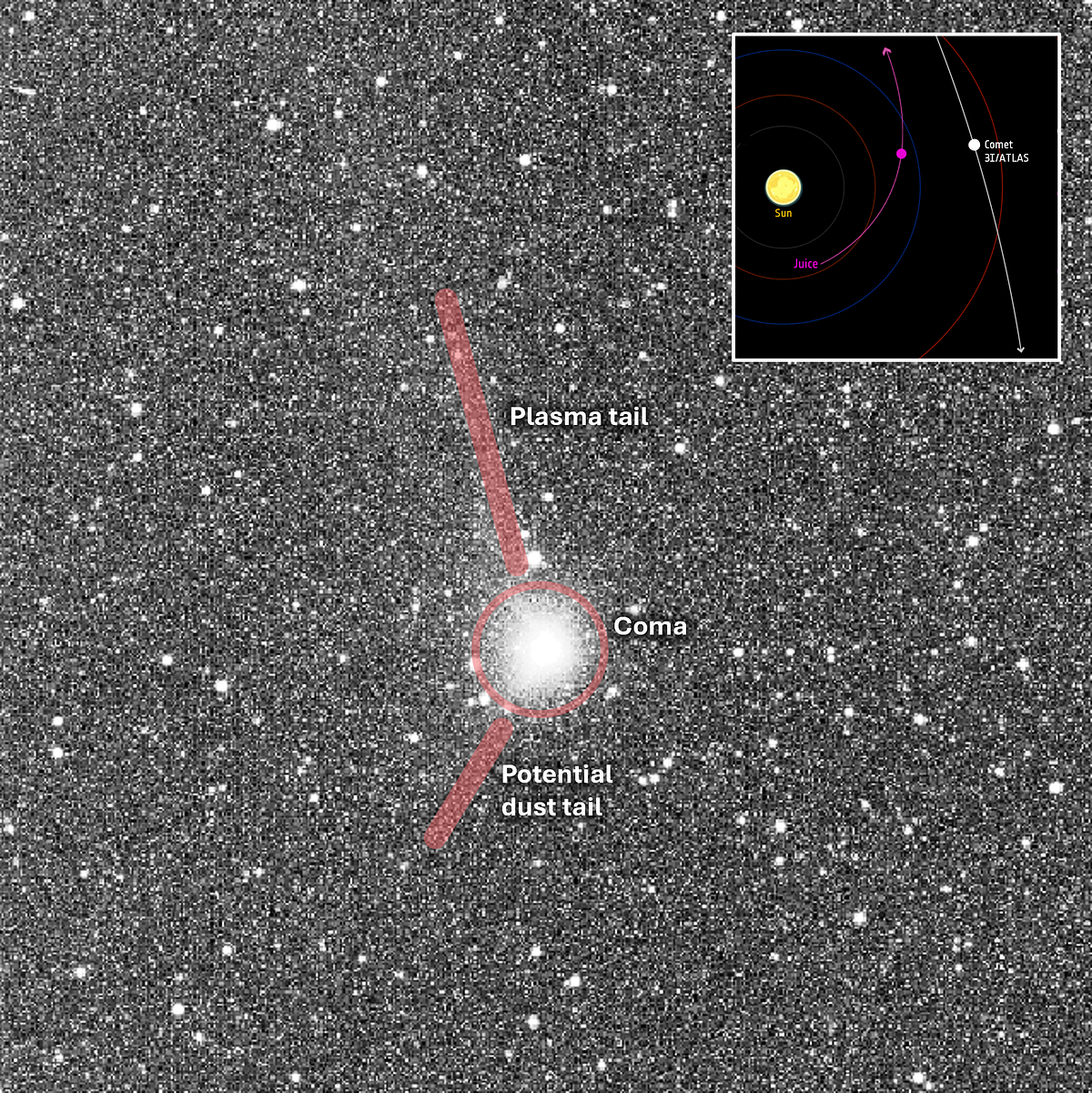 Image of 3I/ATLAS from the Juice Navigation Camera  by Avi Loeb  Dec, 2025  Medium