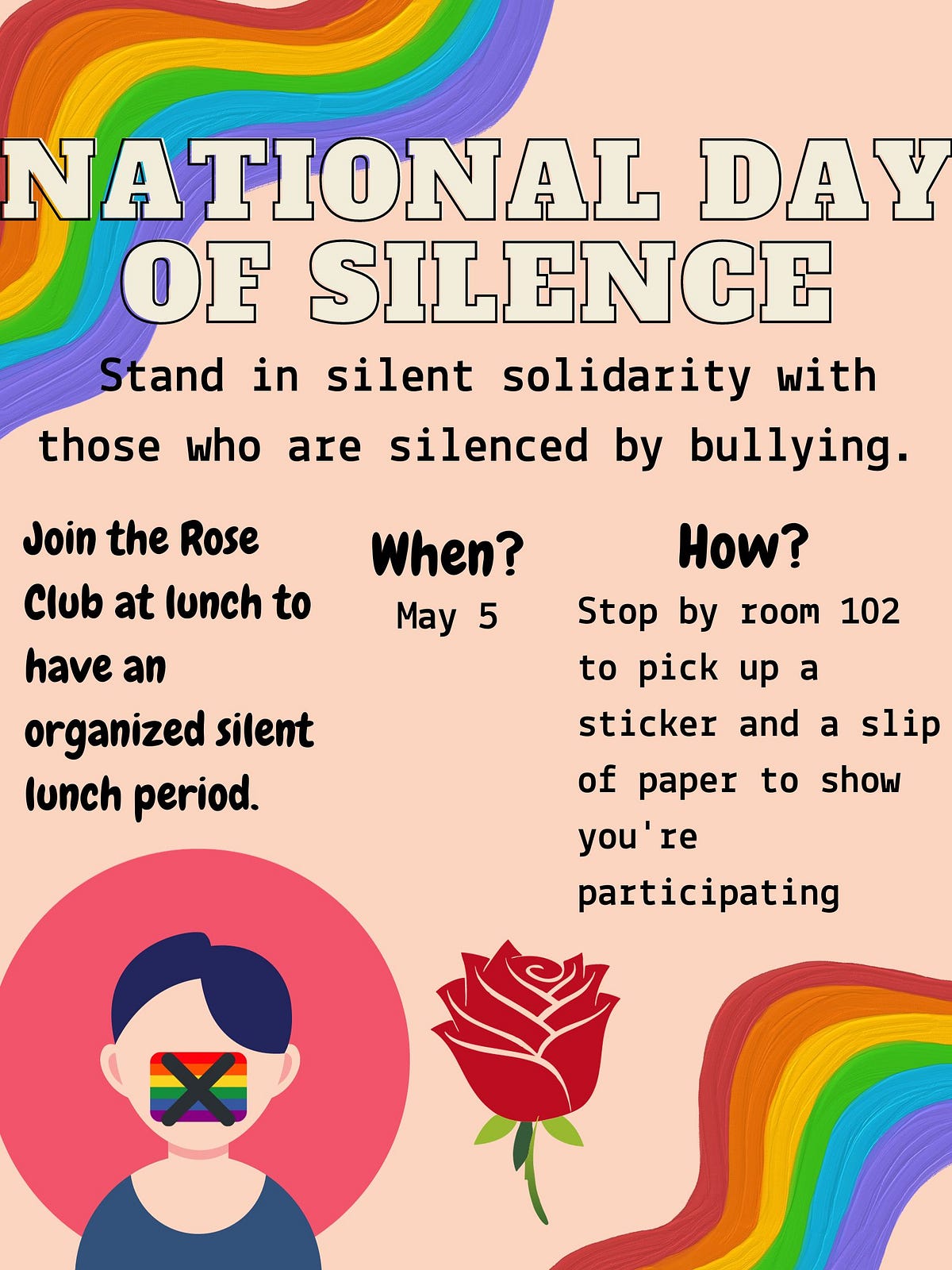 National Day of Silence Infographic SHC Queer of the Week Medium