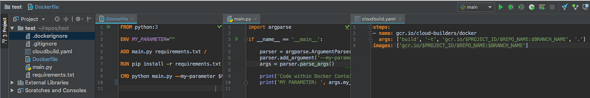 Running a python script using Docker, Pycharm & Google Cloud Platform ...