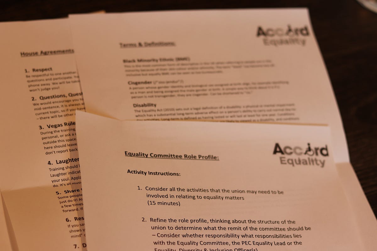 Equality Group Workshop. On the 20 January 2019, five Accord… | by ...