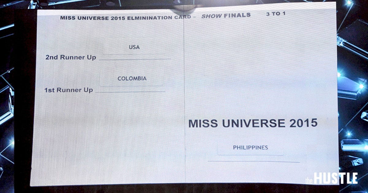 The Design Of The Miss Universe Card Was Fine By David Kadavy Medium