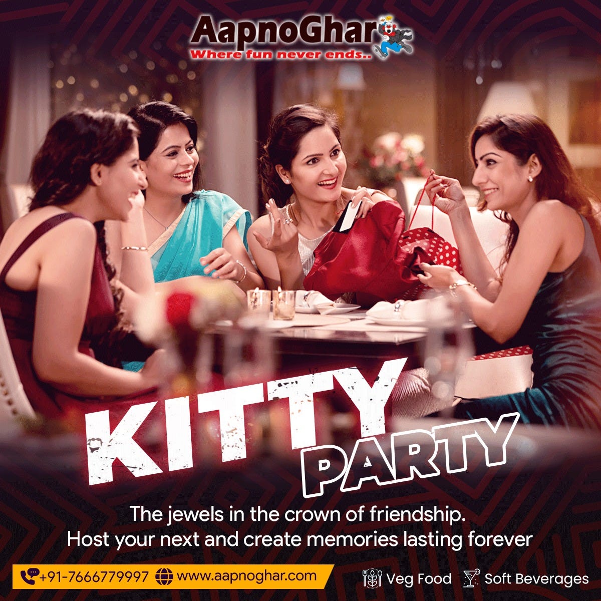 AapnoGhar Best Kitty Party Restaurants In Gurgaon. Aapno ghar Medium