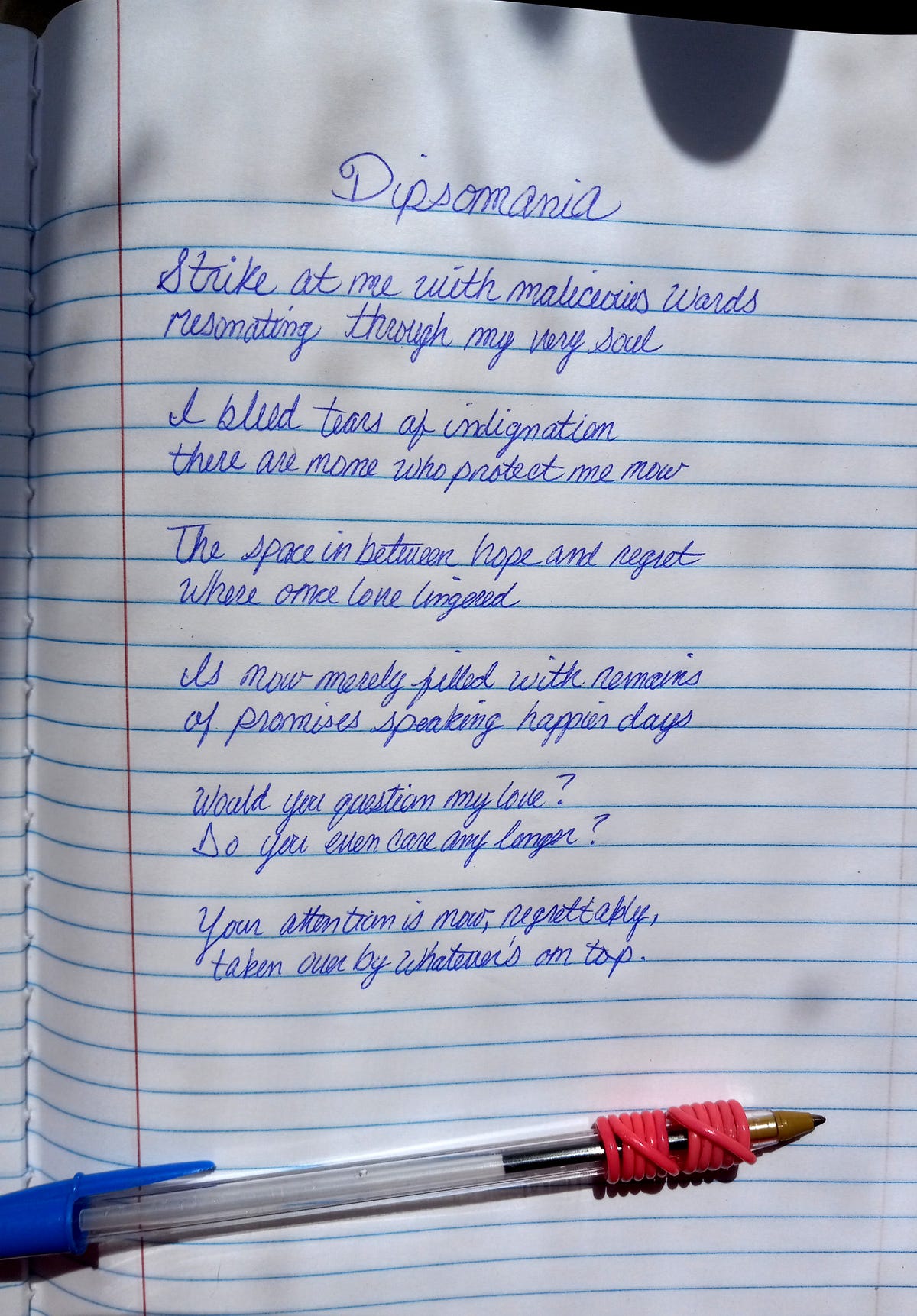 Dipsomania Paper Poetry Medium