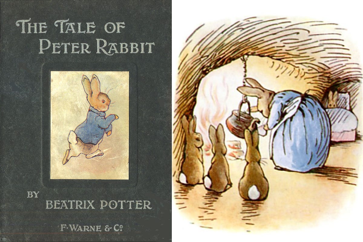 The Tale of Peter Rabbit by Beatrix Potter. Modern.