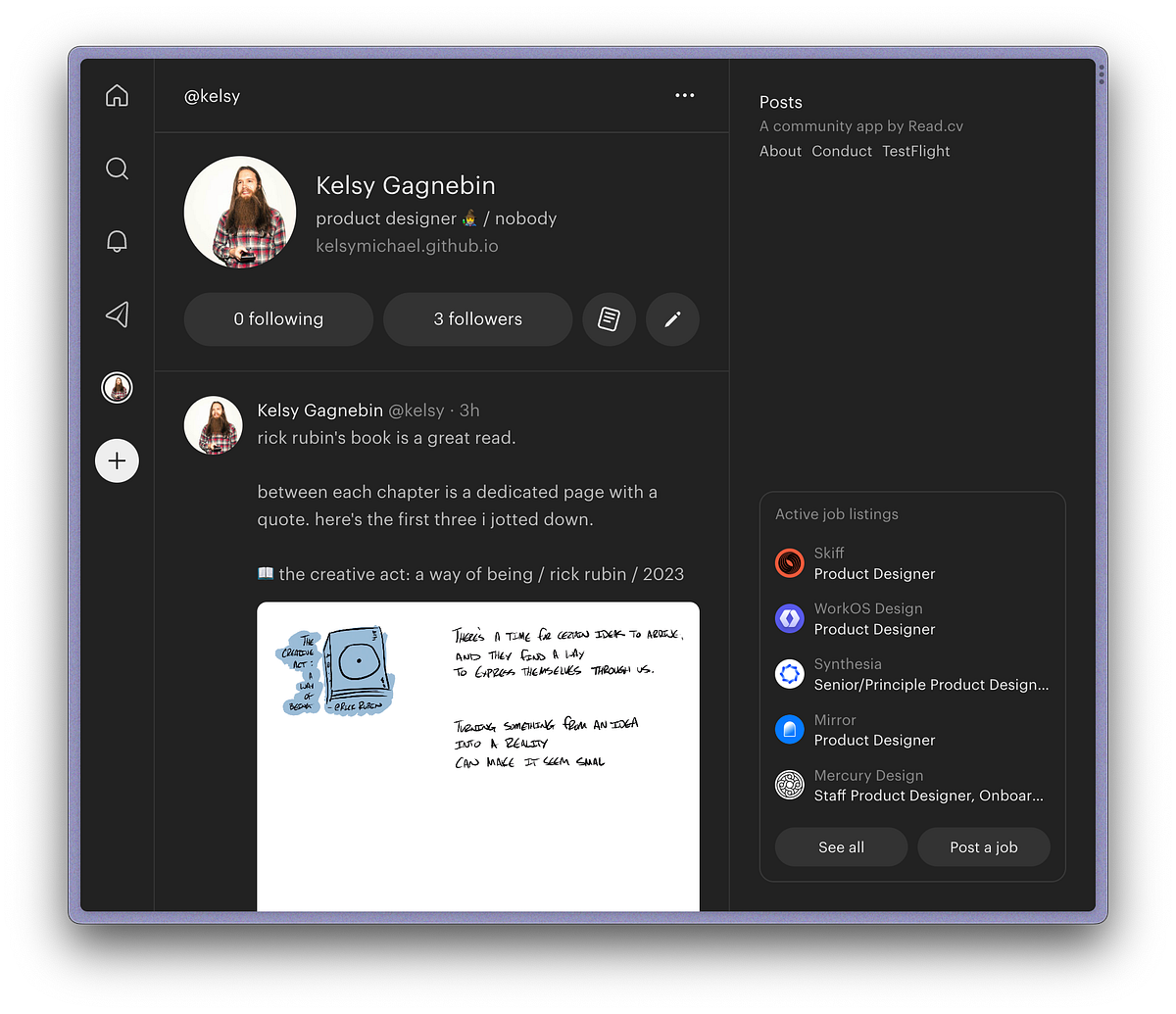 🎉 excitement with Posts (from read.cv) by Kelsy Gagnebin Medium