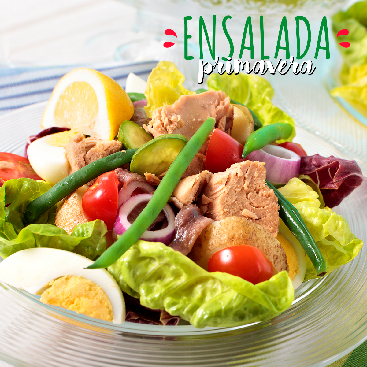 Ensalada primavera con atún